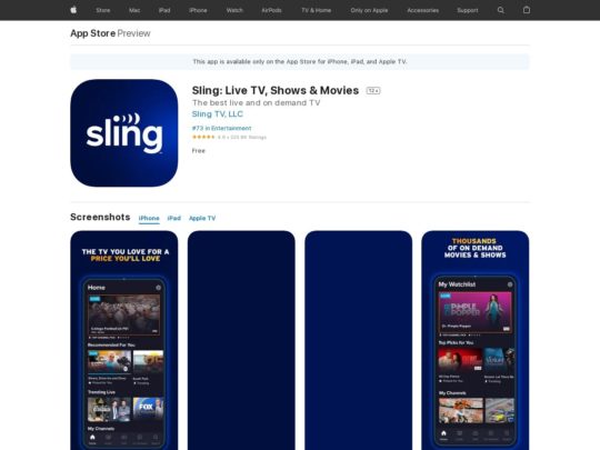 Sling IOS App